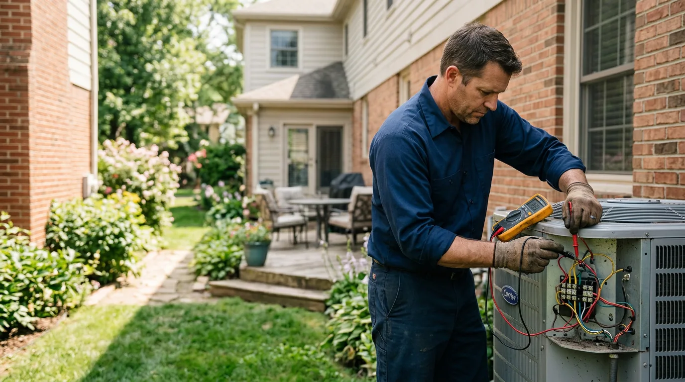 HVAC technician working near Sunset Beach, CA